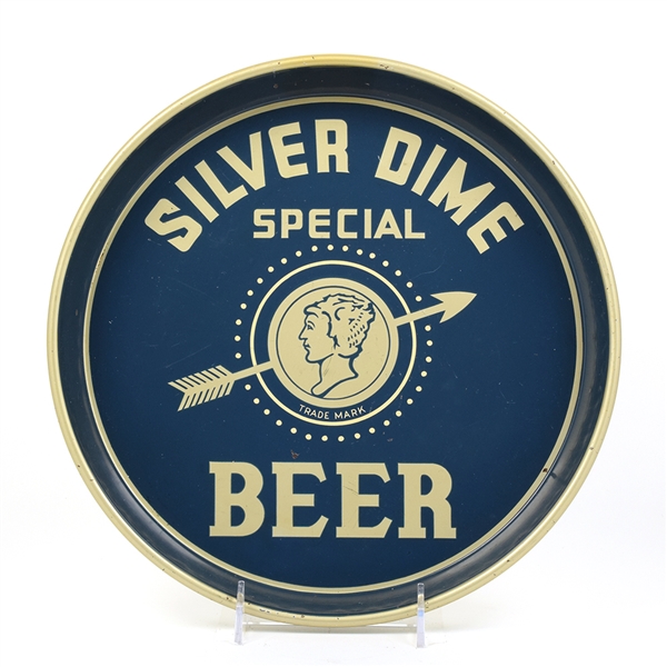 Silver Dime Beer 1930s Serving Tray