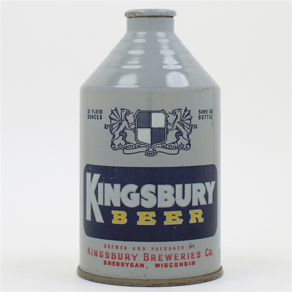 Kingsbury Beer Crowntainer GRAY MINTY RARE 196-6
