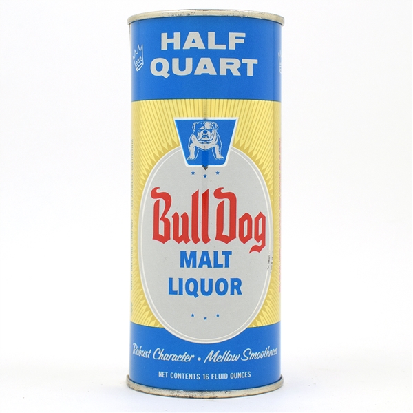 Bull Dog Malt Liquor 16 Ounce Pull Tab ROLLED AS A FLAT MINTY 143-31