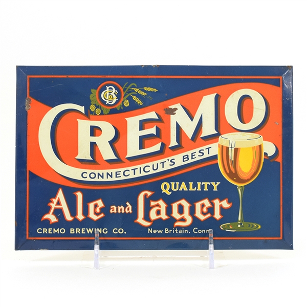 Cremo Ale - Lager 1930s Tin-Over-Cardboard Sign