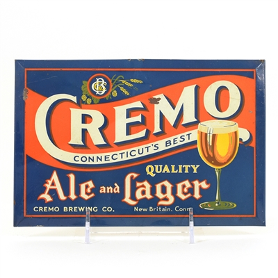Cremo Ale - Lager 1930s Tin-Over-Cardboard Sign