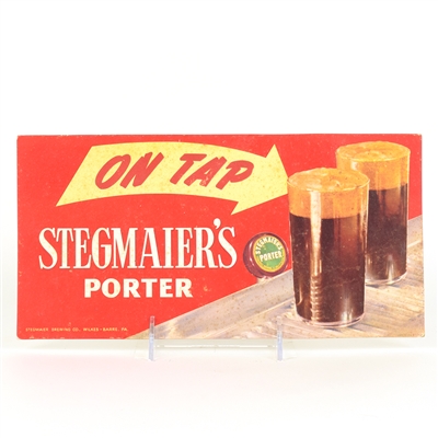 Stegmaiers Porter 1940s Cardboard Sign