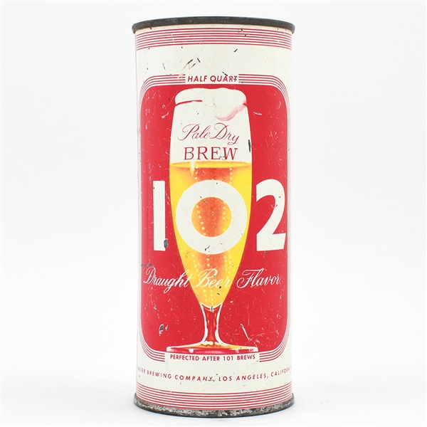 Brew 102 Beer 16 Ounce Flat Top RARE RED 225-31