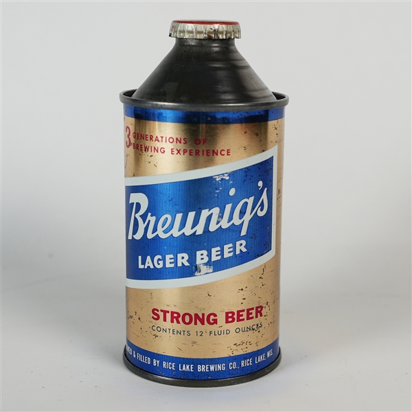 Breunigs Beer Cone Top STRONG BEER RARE 154-23