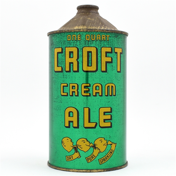 Croft Ale Quart Cone Top 4 PRODUCTS SCARCE 206-3