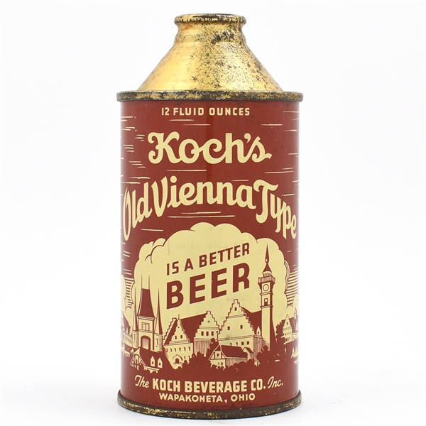 Kochs Old Vienna Type Beer Cone Top NEAR MINT 171-23