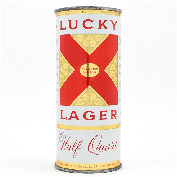Lucky Lager Beer 16 Ounce Flat Top AZUSA CONTINENTAL 232-6