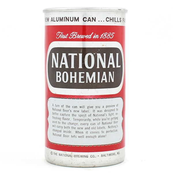 National Bohemian Beer Straight-sided Aluminum Zip Top 96-32