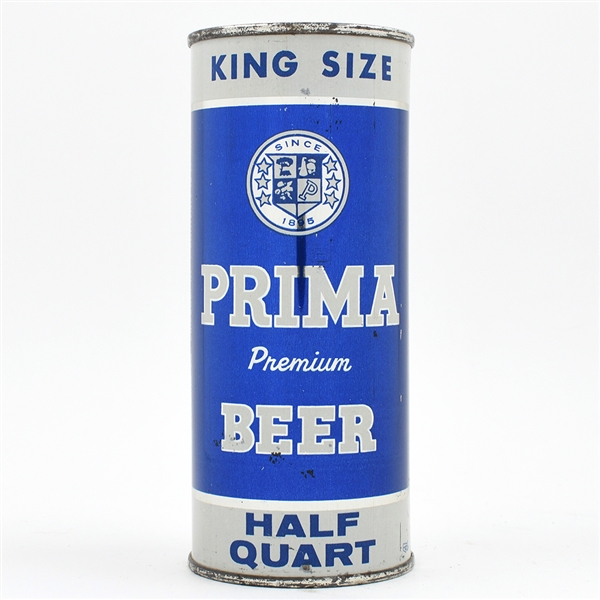 Prima Beer 16 Ounce Flat Top RARE CLEAN 234-4