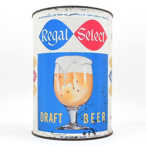 Regal Select Draft Gallon Can CONTENTS BOTTOM FRONT 246-5