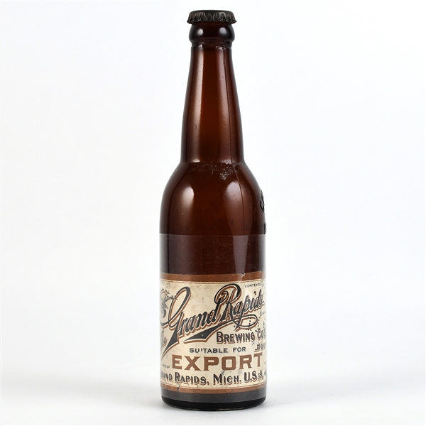 Grand Rapids Export Beer Embossed Pre-Prohibition Bottle
