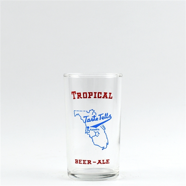 Tropical Beer-Ale 1950s ACL Glass