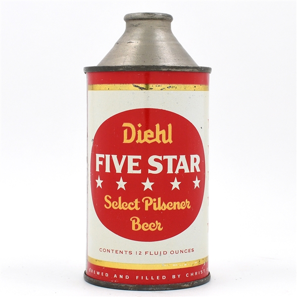 Diehl 5 Star Beer Cone Top EXCELLENT 159-17