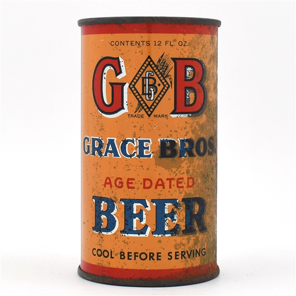 GB Grace Bros Beer Instructional Flat Top 2 of 2 RARE R9 67-23 USBCOI 316