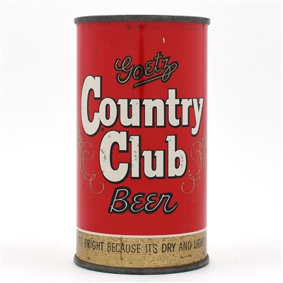 Goetz Country Club Beer Flat Top OVER 90 YEARS 51-32