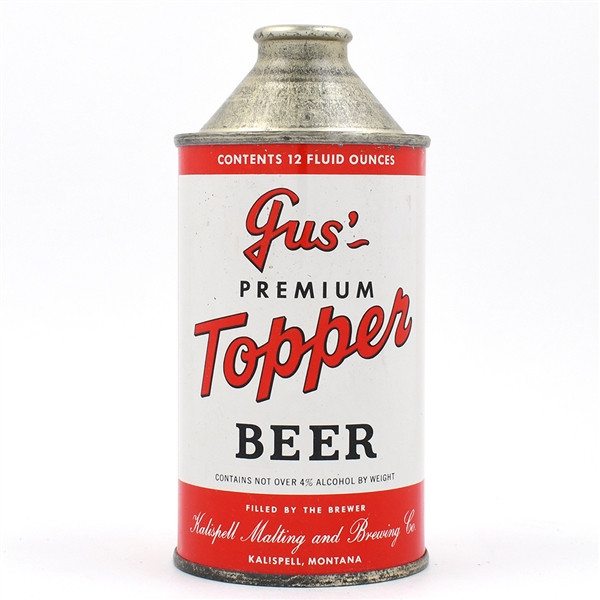Gus Topper Beer Cone Top SCARCE OUTSTANDING 168-7
