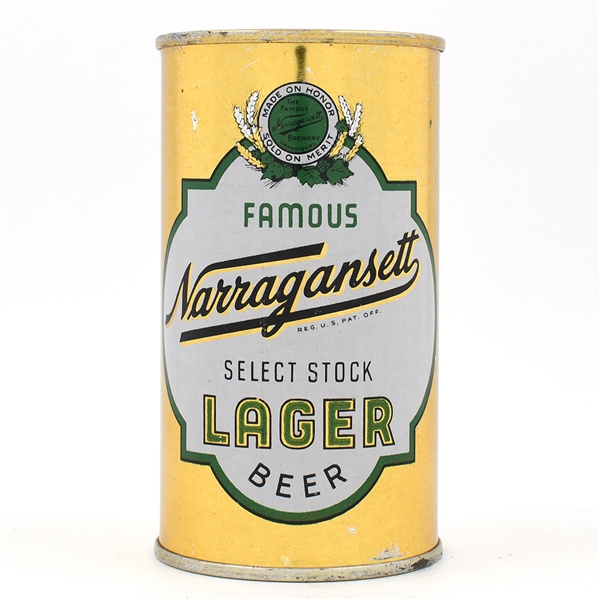 Narragansett Beer Flat Top IRTP CLEAN A TOP EXAMPLE 101-26