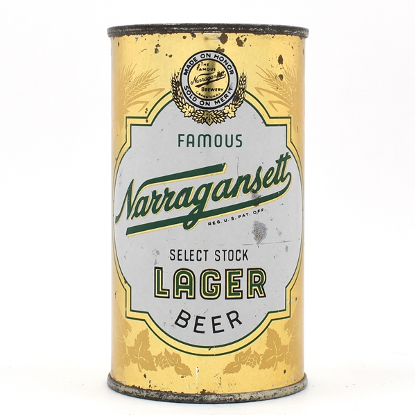 Narragansett Beer Flat Top KEGLINED UNLISTED