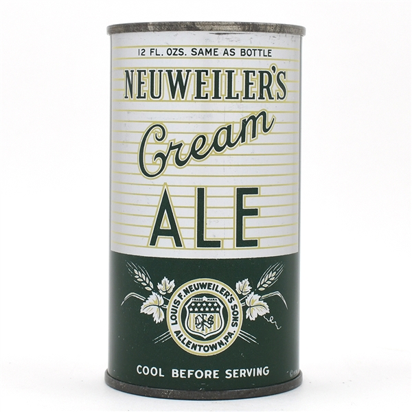 Neuweilers Cream Ale Instructional Flat Top WOW 102-33 USBCOI 560
