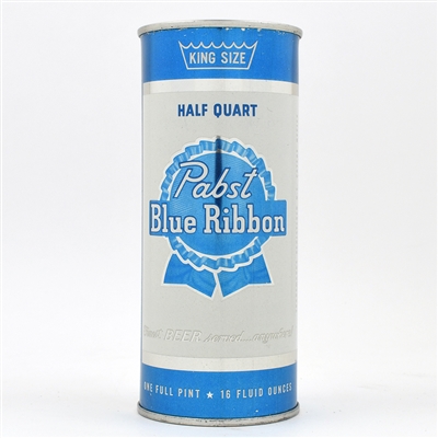 Pabst Blue Ribbon 16 Ounce Flat Top MILWAUKEE NO KEGLINED LOGO NEAR MINT 233-26