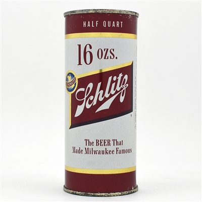 Schlitz Beer 16 Ounce Flat Top 1957 BROOKLYN 235-24