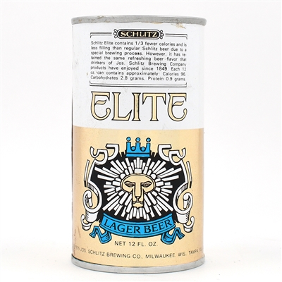 Schlitz Elite Beer Foil Test or Prototype Label Pull Tab 243-29