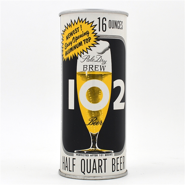 Brew 102 Beer 16 Ounce Flat Top ALUMINUM TOP ROLLED MINTY 226-4