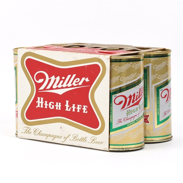Miller Beer 6-Pack Holder With 6 Early Ring Pull Tab Cans MILWAUKEE 94-16