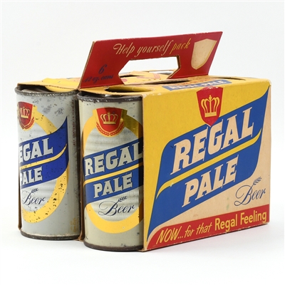 Regal Pale Beer 6-Pack Holder With 6 Flat Top Cans 120-40 and 121-2