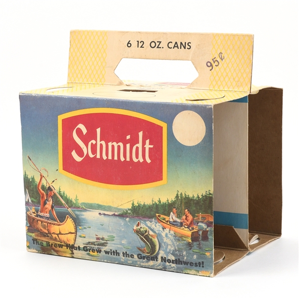 Schmidt Beer Scenic Flat Top Cardboard 6-Pack Carrier