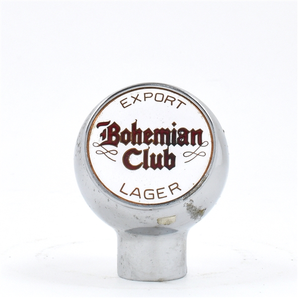 Bohemian Club Export Lager 1940s 2-sided Chrome Ball Tap Knob