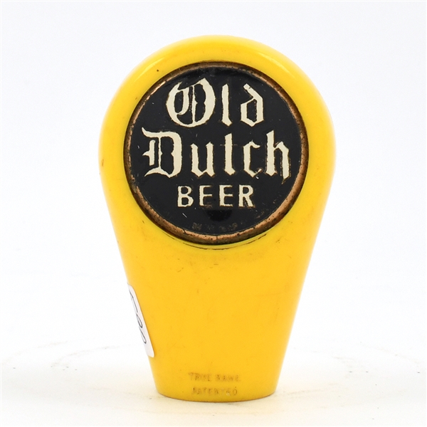 Old Dutch Beer 1940s 2-sided Yellow Plastic Tap Knob
