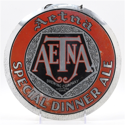 Aetna Special Dinner Ale 1930s Leyse Aluminum Sign