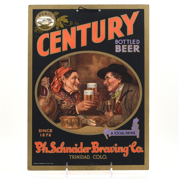Century Beer 1930s Cardboard Sign