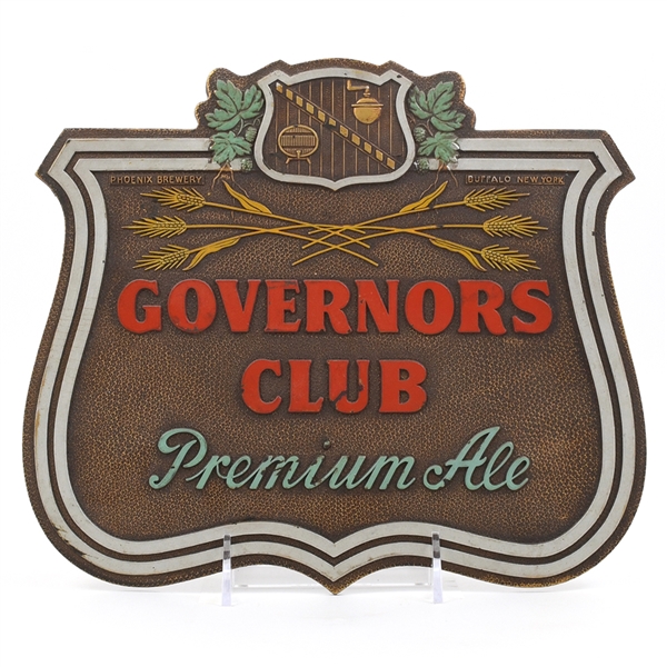Governors Club Ale 1940s Composition Sign