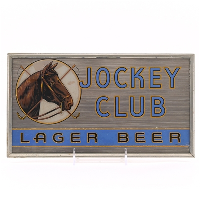 Jockey Club Beer 1930s Reverse Painted Glass Sign SCARCE