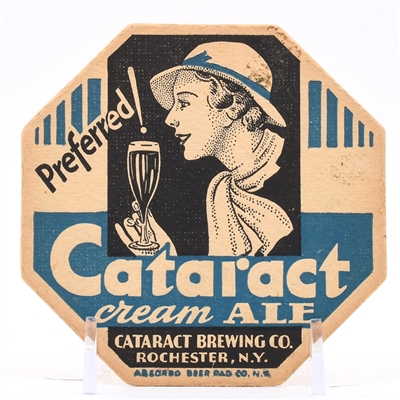 Cataract Cream Ale 1930s Coaster SINGLE-SIDED RARE