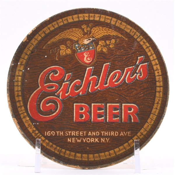 Eichlers Beer Full-Color 1930s Coaster ULTRA RARE
