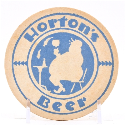 Hortons Beer 1930s Coaster PALE BLUE LARGER SIZE