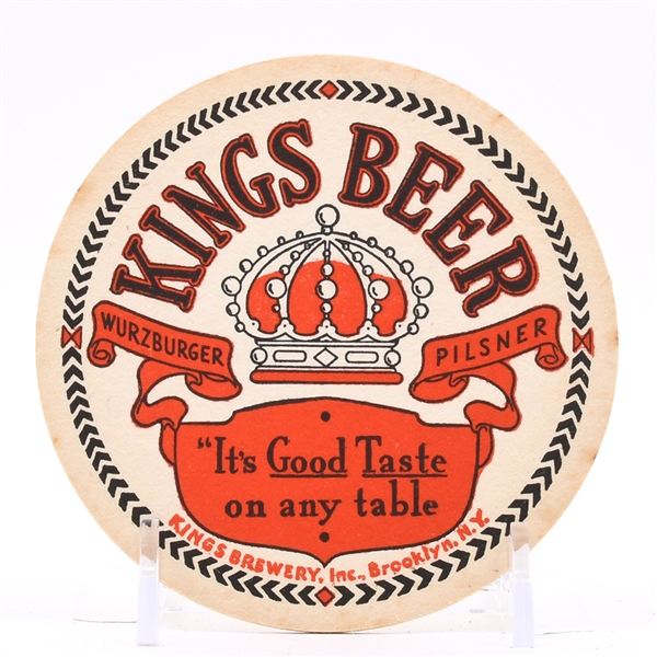 Kings Beer 1930s Coaster NEW YORK