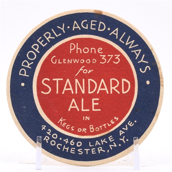 Standard Ale 1930s Coaster BREWERY CONTACT-ORDER INFO SCARCE