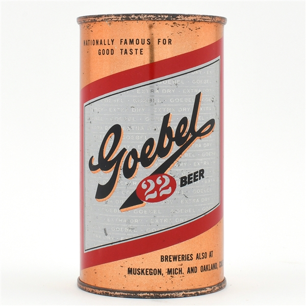 Goebel Beer Flat Top METALLIC OUTLINE DETROIT 71-3