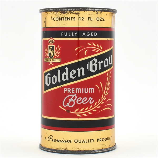Golden Brau Beer Flat Top GB IN SHIELD SCARCE 72-21