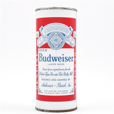 Budweiser Beer 16 Ounce Flat Top ST LOUIS 226-29