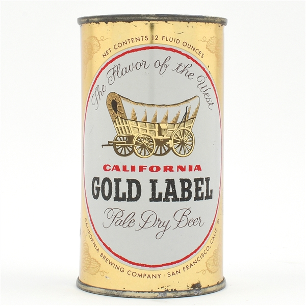 California Gold Label Beer Flat Top BROWN WRITING 47-37