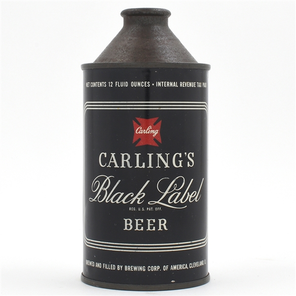 Carlings Black Label Beer Cone Top DIST BY CARLING 156-29