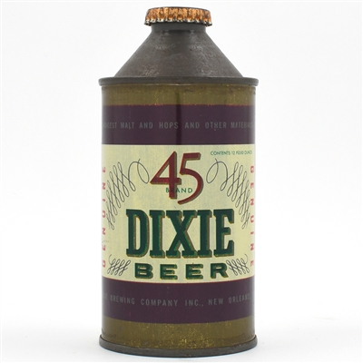 Dixie 45 Beer Cone Top NON-IRTP 159-19