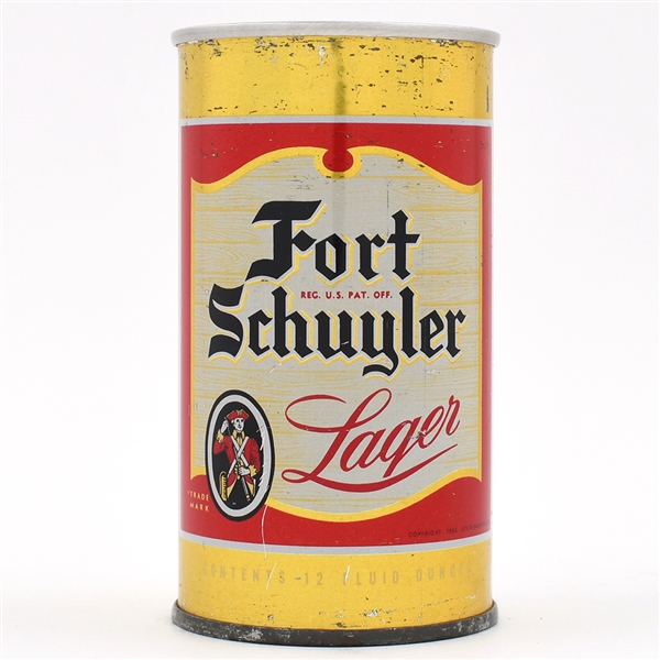 Fort Schuyler Beer Zip Top  WHITE TEXT ACTUAL 65-34 POSSIBLY UNIQUE