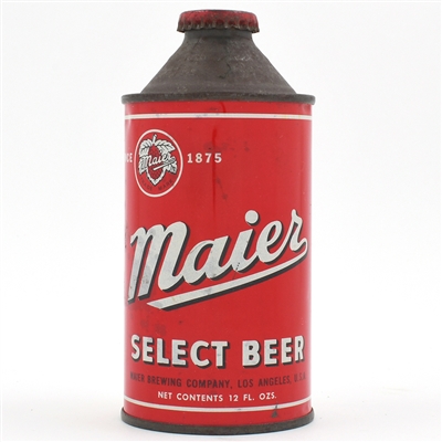 Maier Beer Cone Top WHITE TEXT 173-12