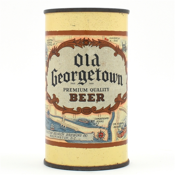 Old Georgetown Beer Flat Top LIGHT BROWN KEGLINED 106-16